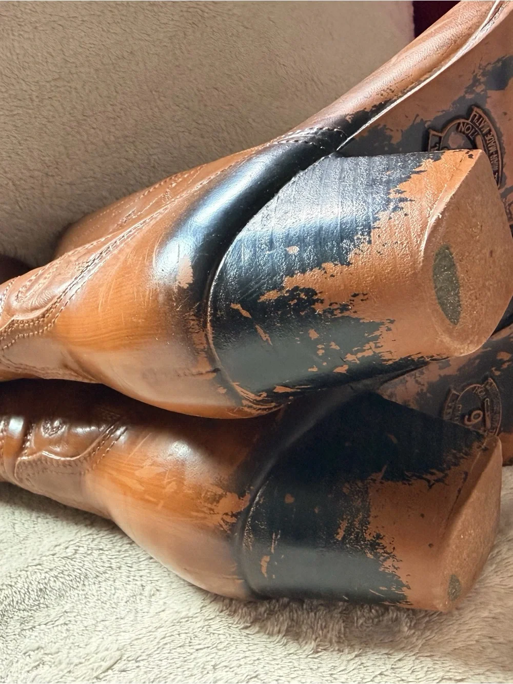 Vintage Sears Women's Brown Western Heeled Boots Made in USA